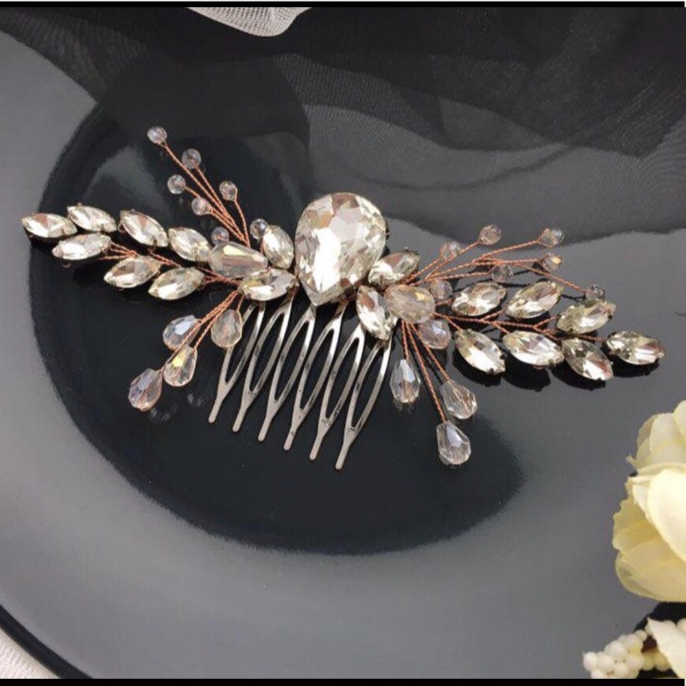 7” Rose Gold Gem Hair Piece
